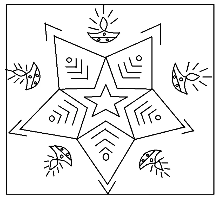 Desenhos de Rangoli Para Colorir 36
