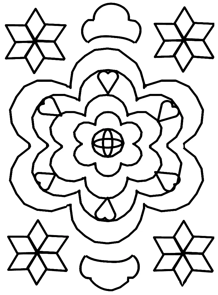 Desenhos de Rangoli Para Colorir 38