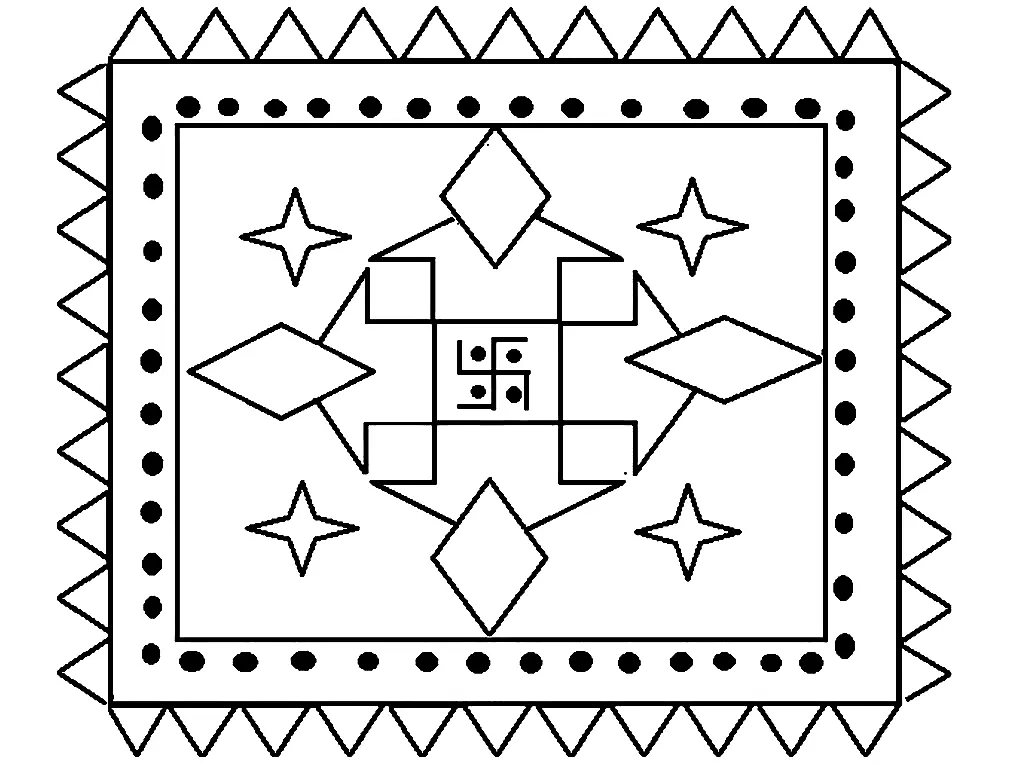 Desenhos de Rangoli Para Colorir 41