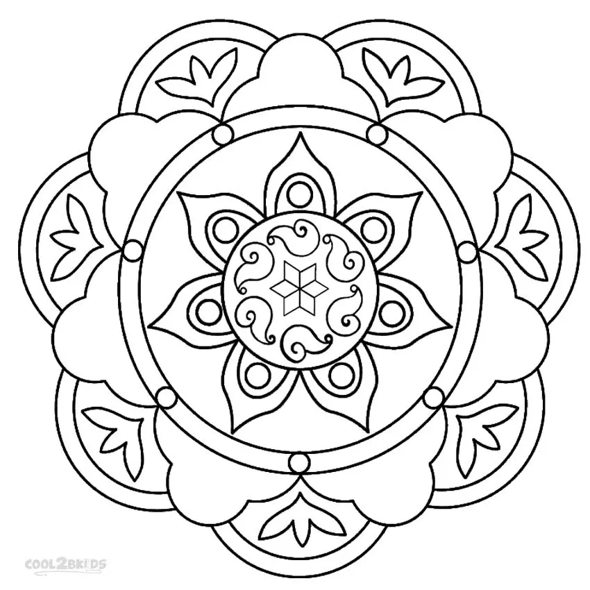 Desenhos de Rangoli Para Colorir 5