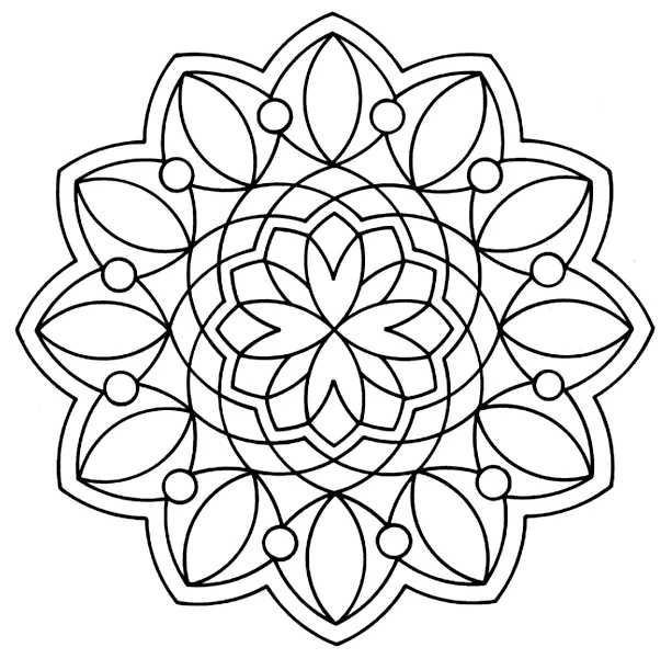 Desenhos de Rangoli Para Colorir 8