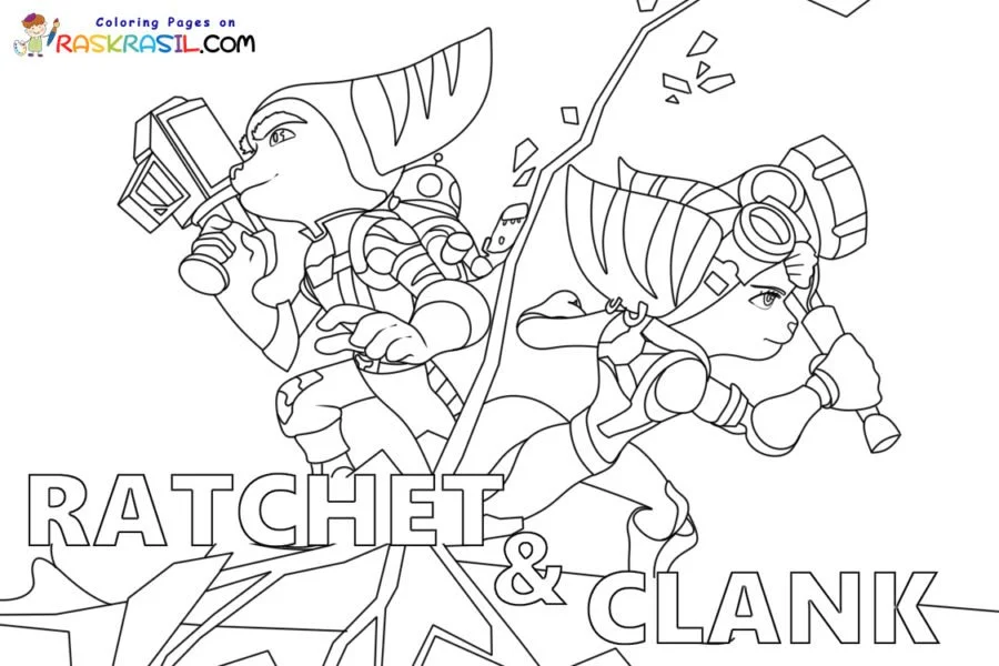 Desenhos de Ratchet E Clank Para Colorir 1