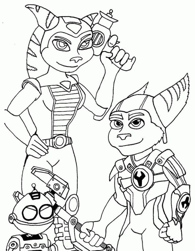 Desenhos de Ratchet E Clank Para Colorir 9