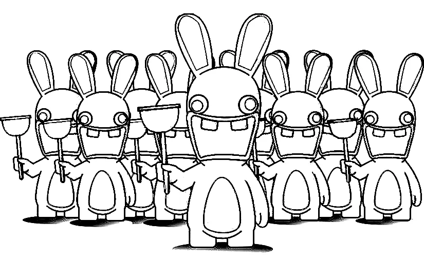 Raving Rabbids Para Colorear 17