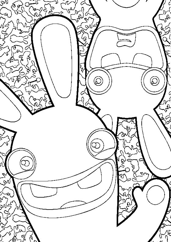 Raving Rabbids Para Colorear 20