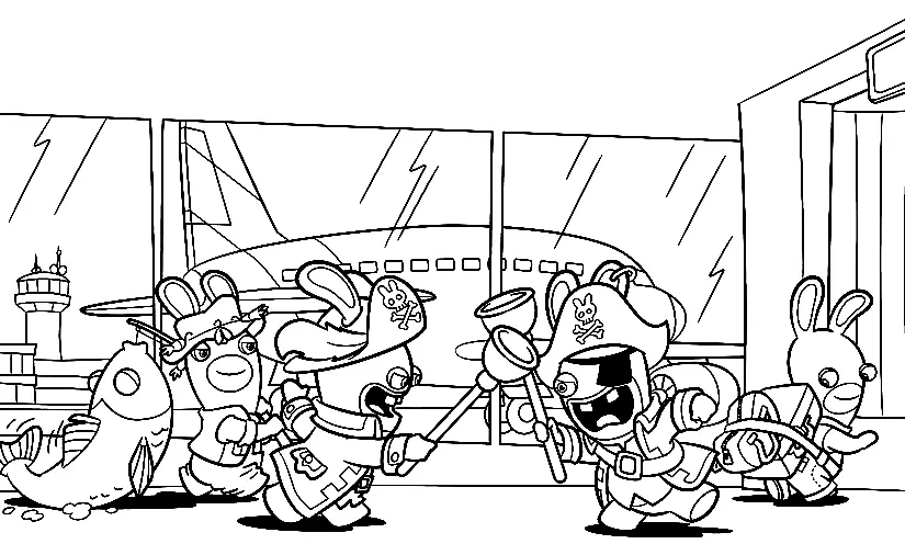 Raving Rabbids Para Colorear 23