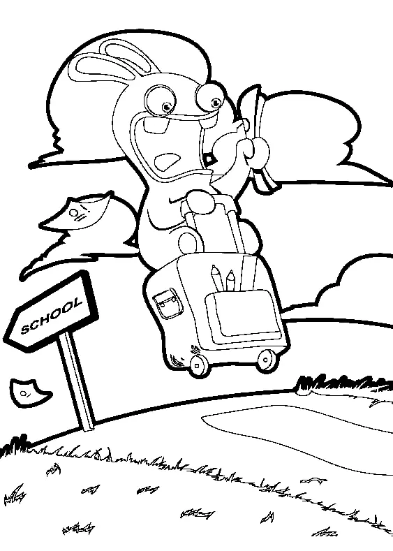 Raving Rabbids Para Colorear 24