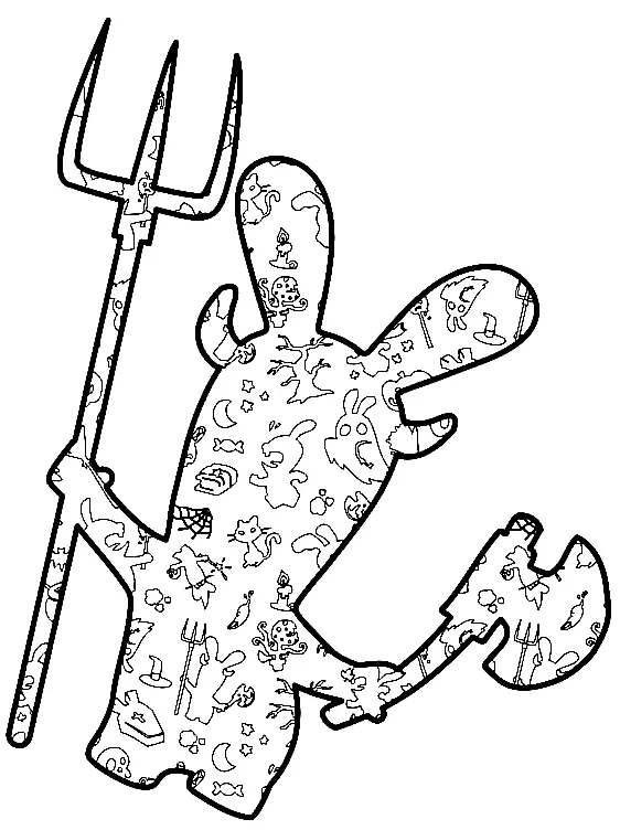 Raving Rabbids Para Colorear 33