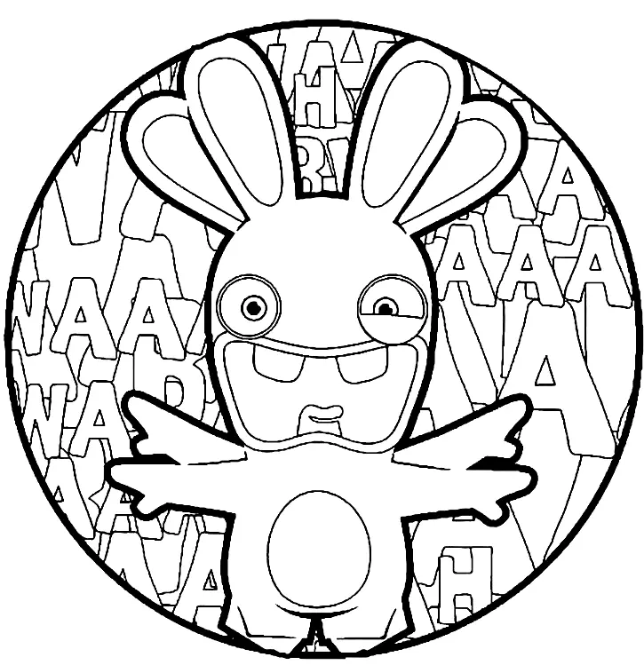 Raving Rabbids Para Colorear 37