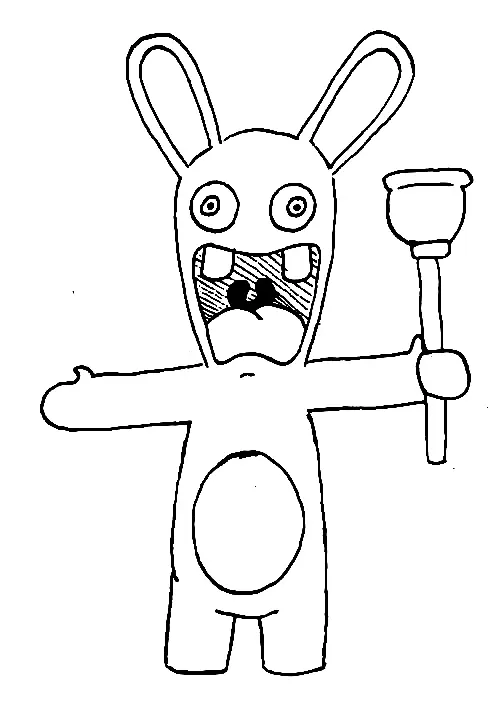 Raving Rabbids Para Colorear 42