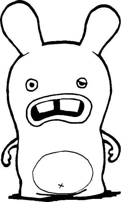 Raving Rabbids Para Colorear 5