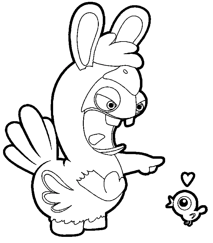 Raving Rabbids Para Colorear 6