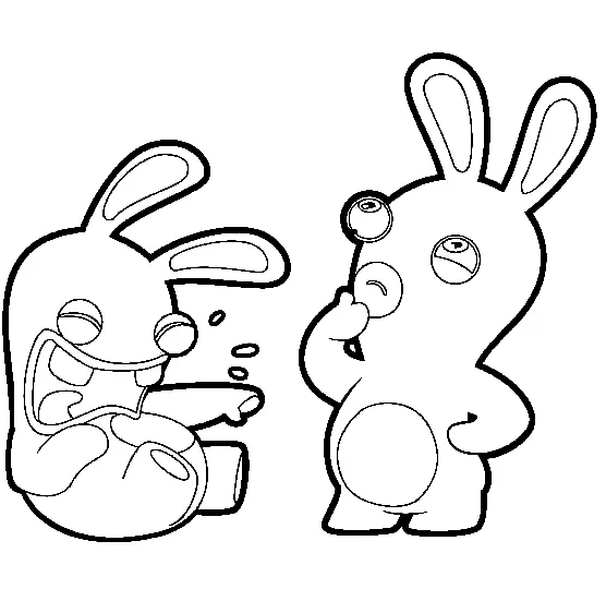 Raving Rabbids Para Colorear 9