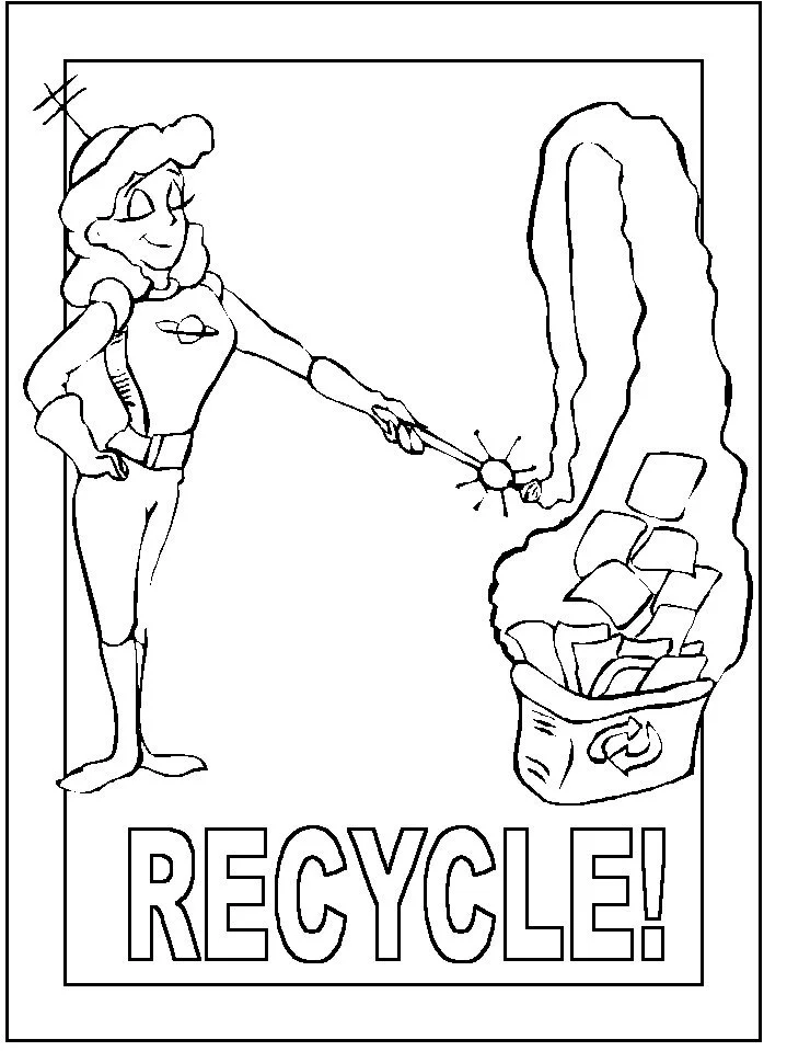 Reciclaje Para Colorear