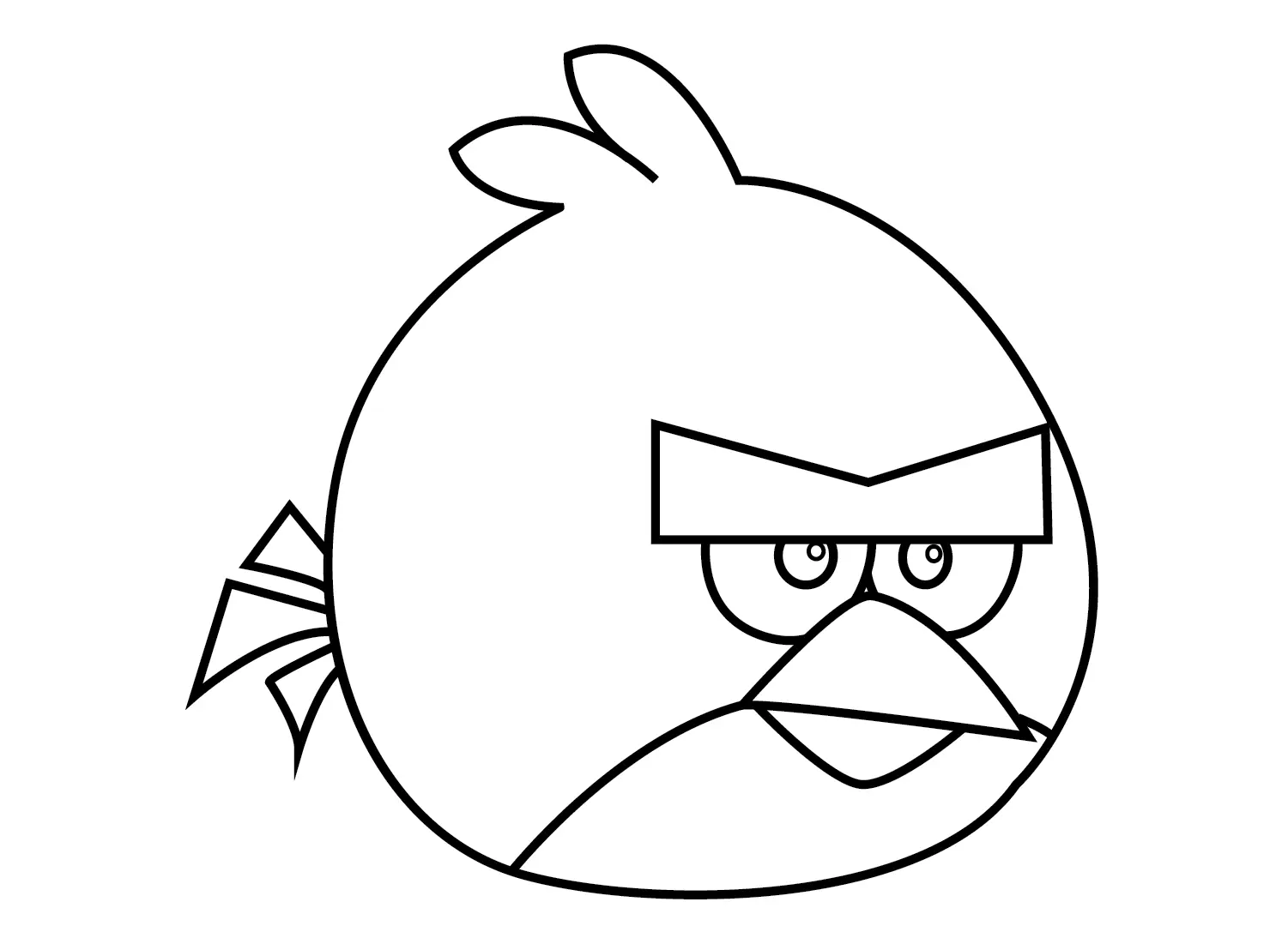 Angry Birds Rojo Para Colorear 11