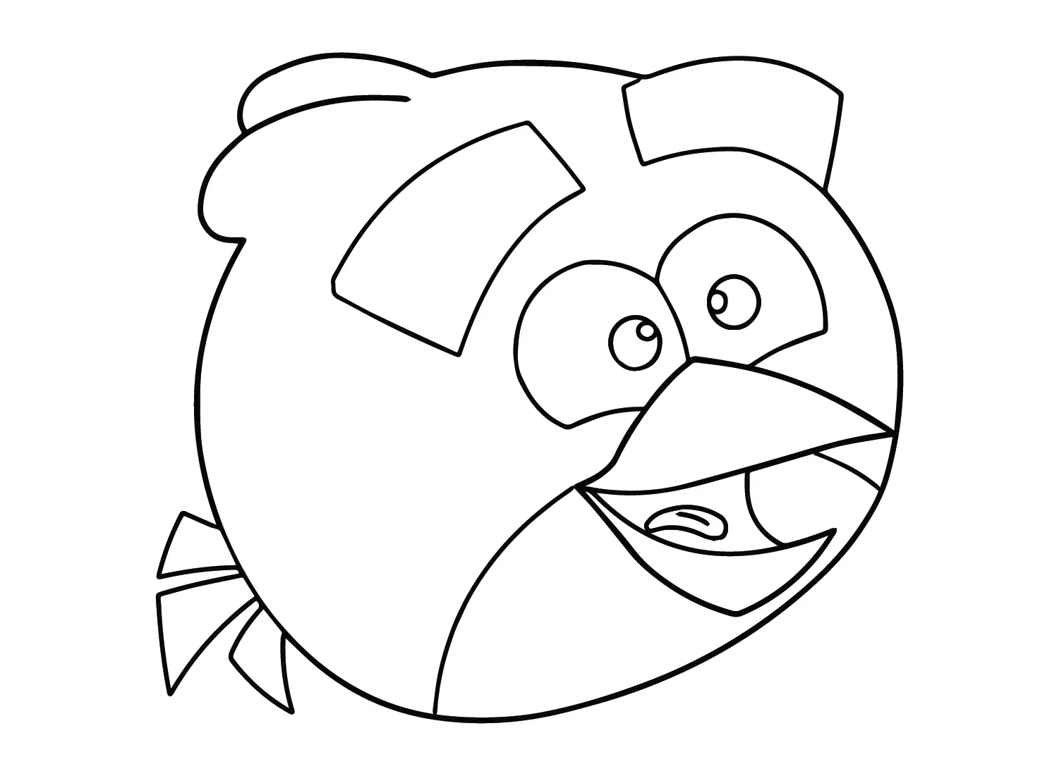 Angry Birds Rojo Para Colorear 8