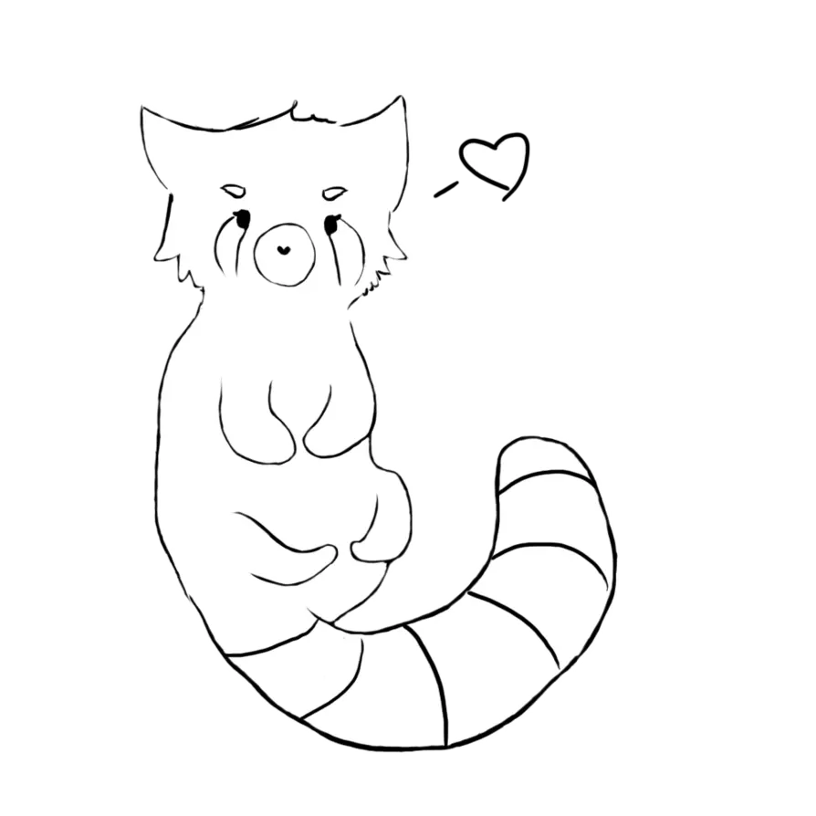 Desenhos de Red Panda Para Colorir 10