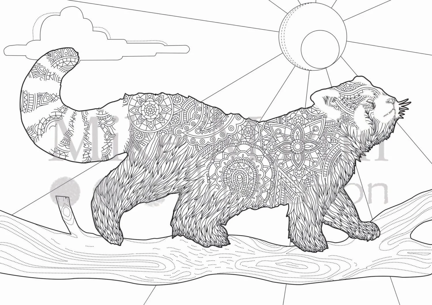 Desenhos de Red Panda Para Colorir 28