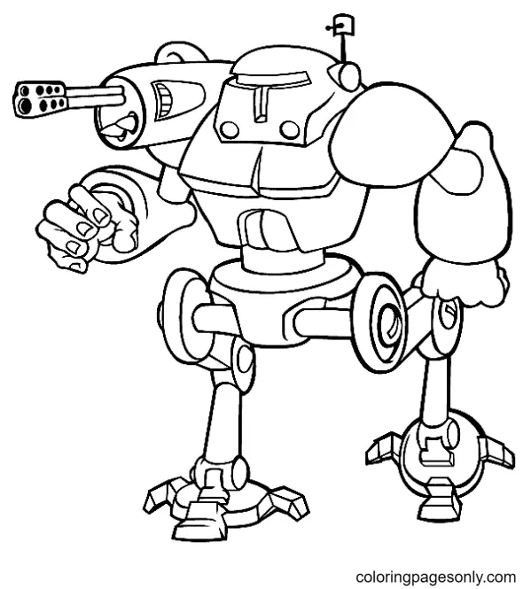 Robot Coloring Pages 7