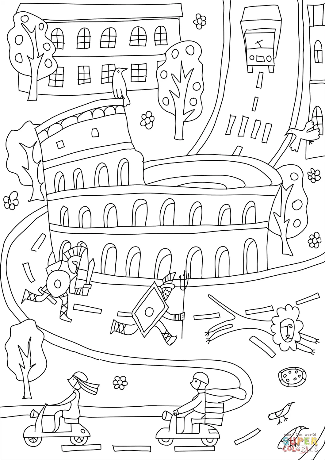 Rome coloring pages 31