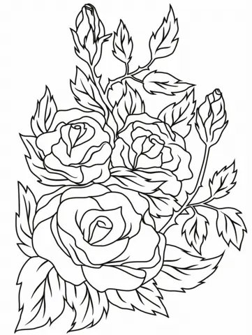 Rosen Ausmalbilder 24