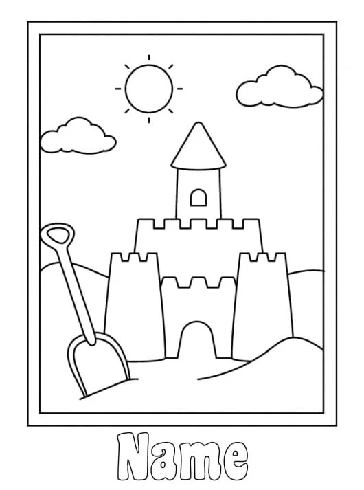 Sand Castle Coloring Pages 24