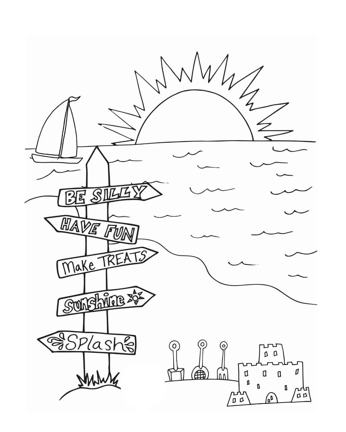 Sand Castle Coloring Pages 8