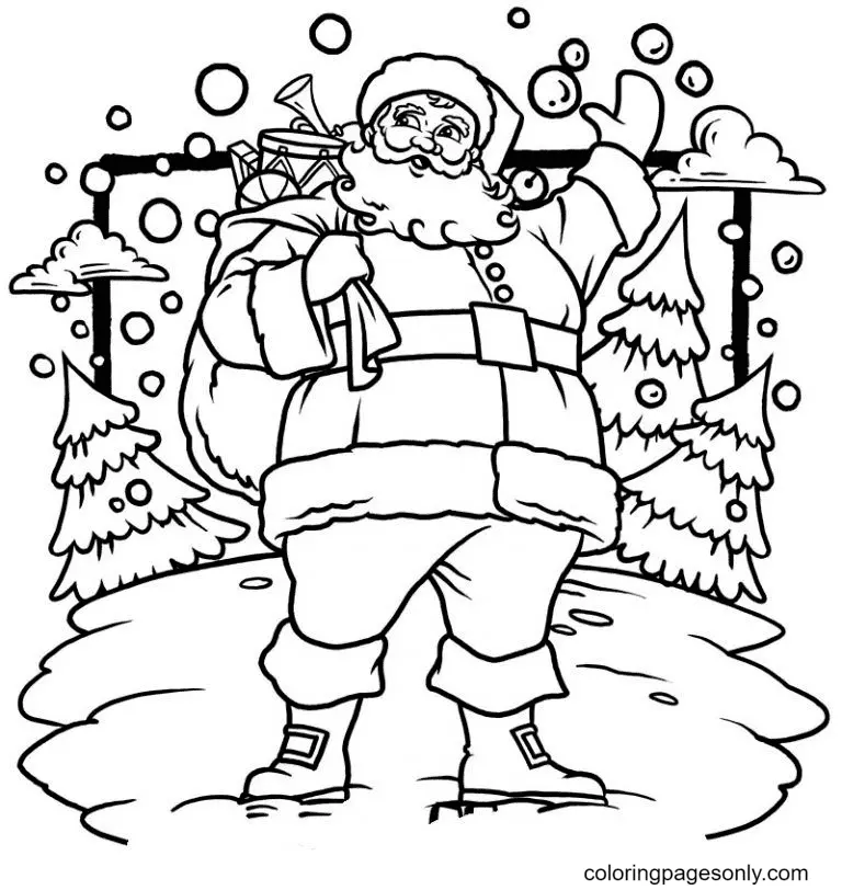 Desenhos de Santa Claus Para Colorir 119