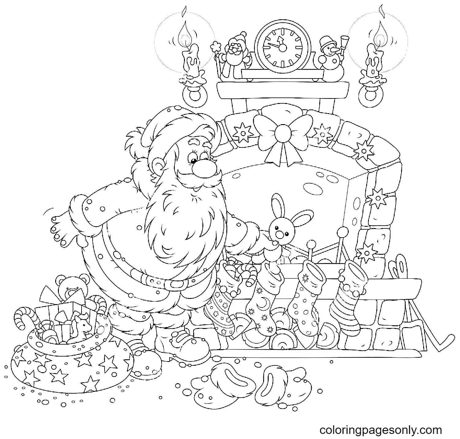Desenhos de Santa Claus Para Colorir 132