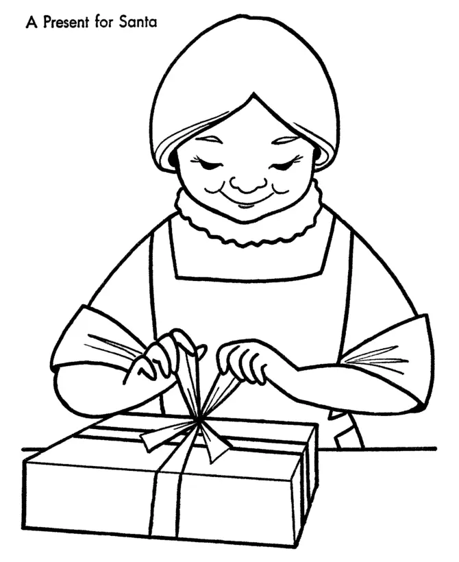 Santa Mrs Claus Coloring Pages 10