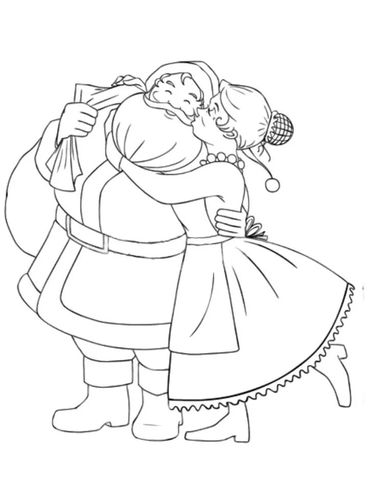 Santa Mrs Claus Coloring Pages 11