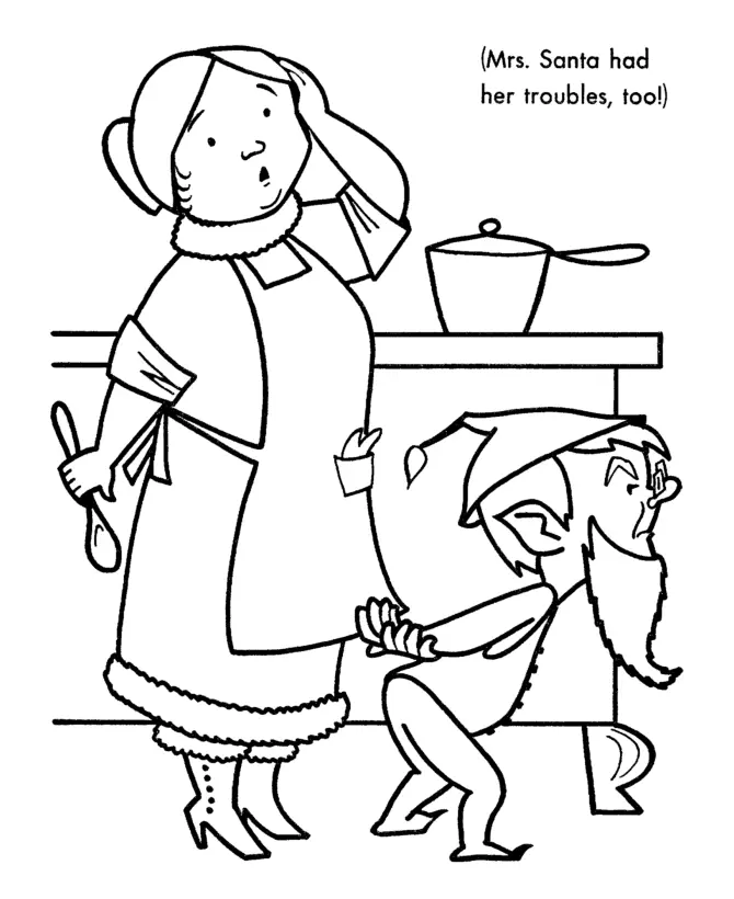 Santa Mrs Claus Coloring Pages 12