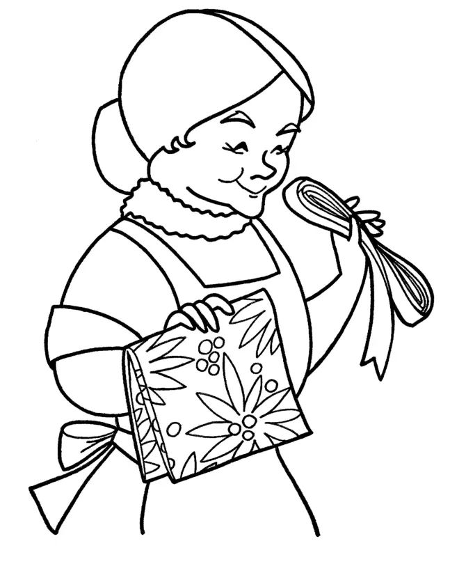 Santa Mrs Claus Coloring Pages 2