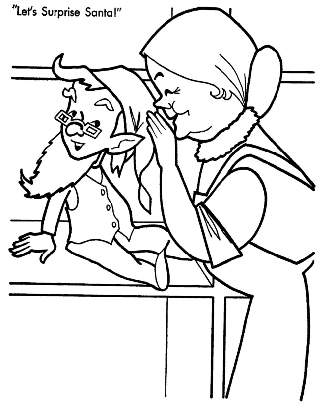 Santa Mrs Claus Coloring Pages 4