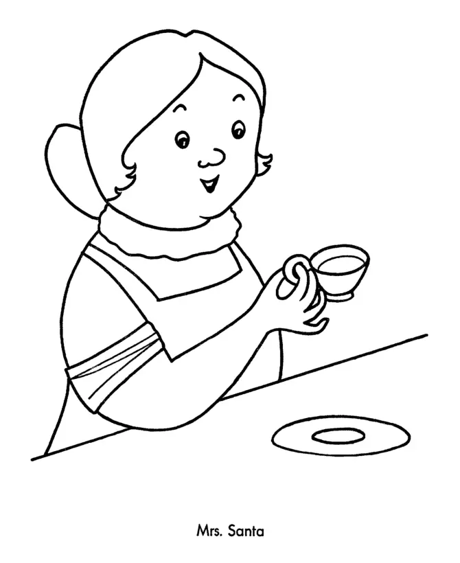 Santa Mrs Claus Coloring Pages 8