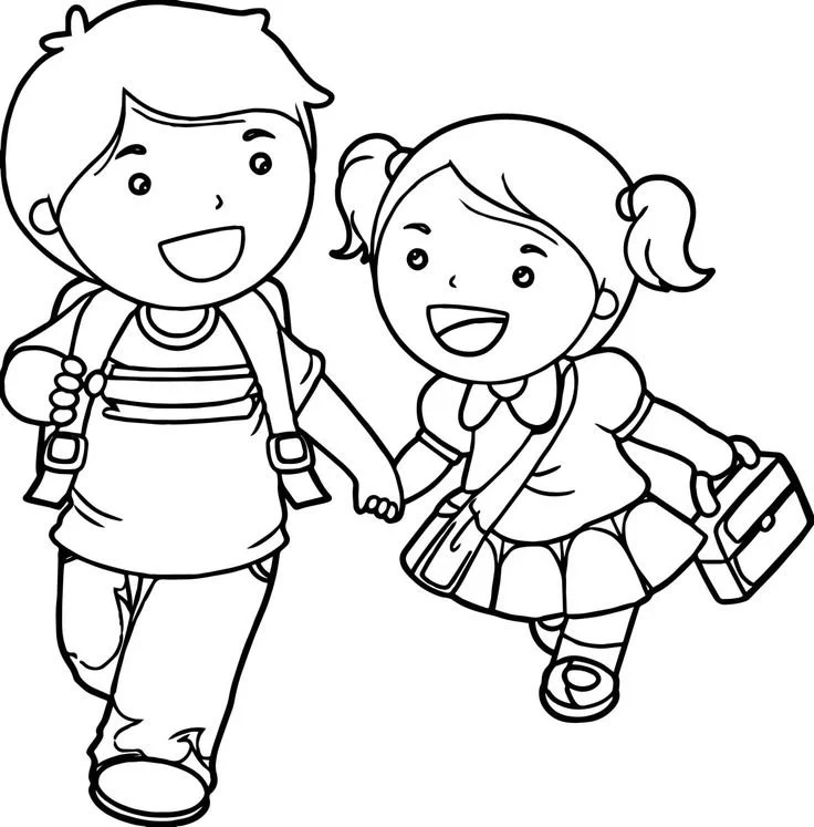 School Boy Coloring Pages 11