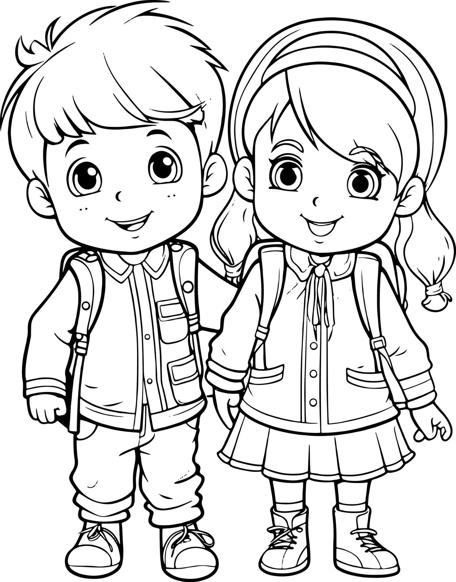 School Boy Coloring Pages 9