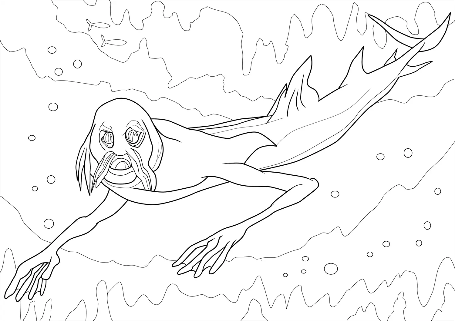 Sea Monster Coloring Pages 5