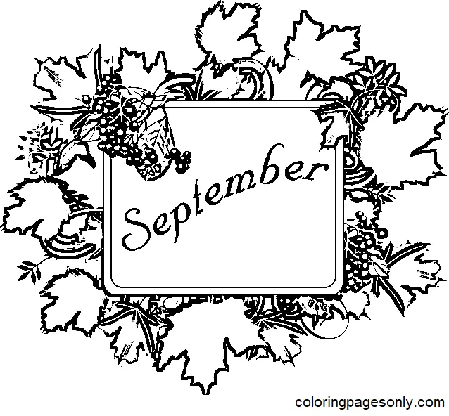September Coloring Pages 19