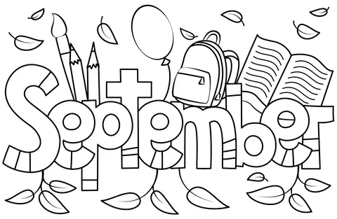 September Coloring Pages 2