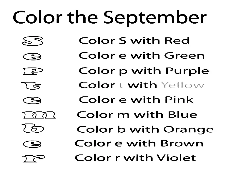 September Coloring Pages 35