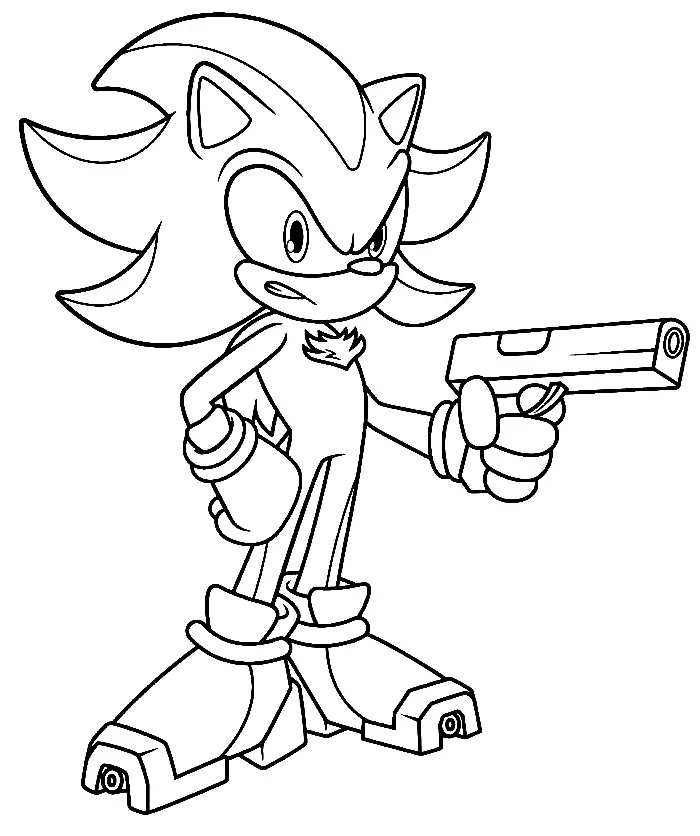 Desenhos de Shadow the Hedgehog Para Colorir 10