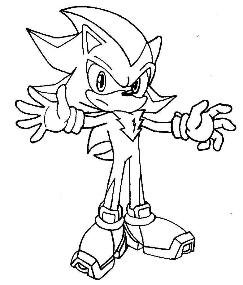 Desenhos de Shadow the Hedgehog Para Colorir 12