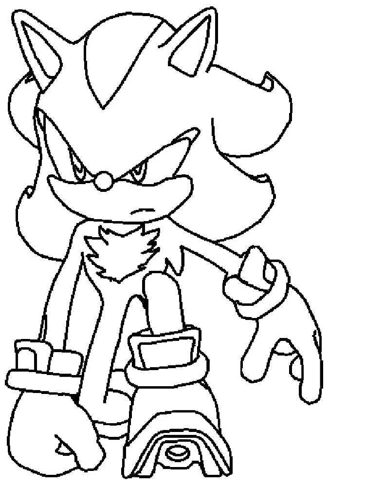 Desenhos de Shadow the Hedgehog Para Colorir 13