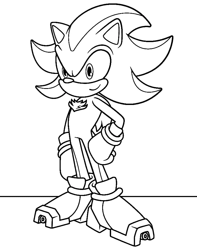 Desenhos de Shadow the Hedgehog Para Colorir 15