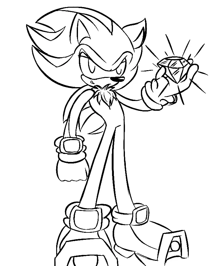 Desenhos de Shadow the Hedgehog Para Colorir 16