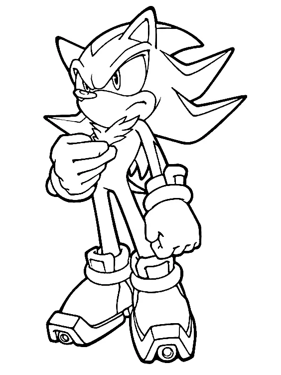 Desenhos de Shadow the Hedgehog Para Colorir 23