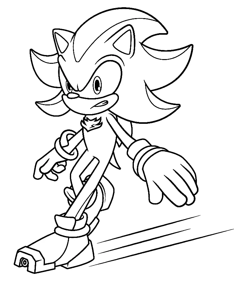 Desenhos de Shadow the Hedgehog Para Colorir 27