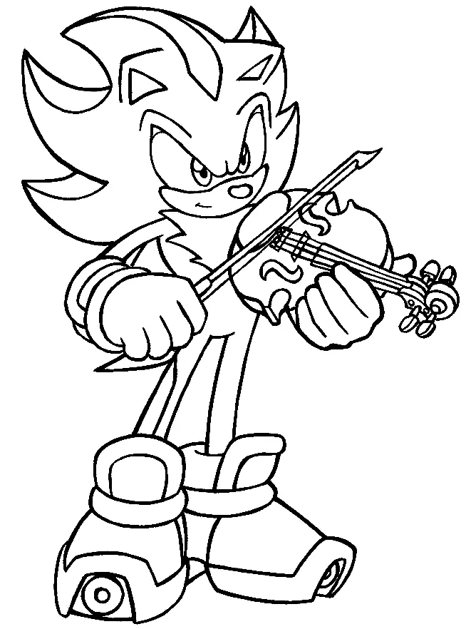Desenhos de Shadow the Hedgehog Para Colorir 37