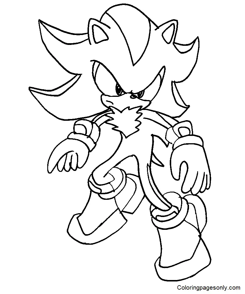 Desenhos de Shadow the Hedgehog Para Colorir 47